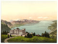 Rochers de Naye I  Geneva Lake Vintage A4 Photo Print