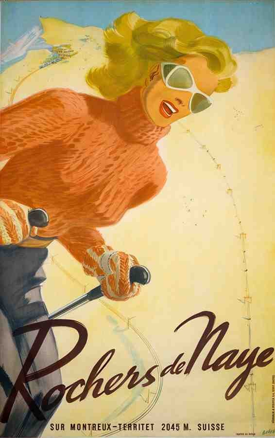 RochersDeNaye Vintage Advert A4 Photo Print