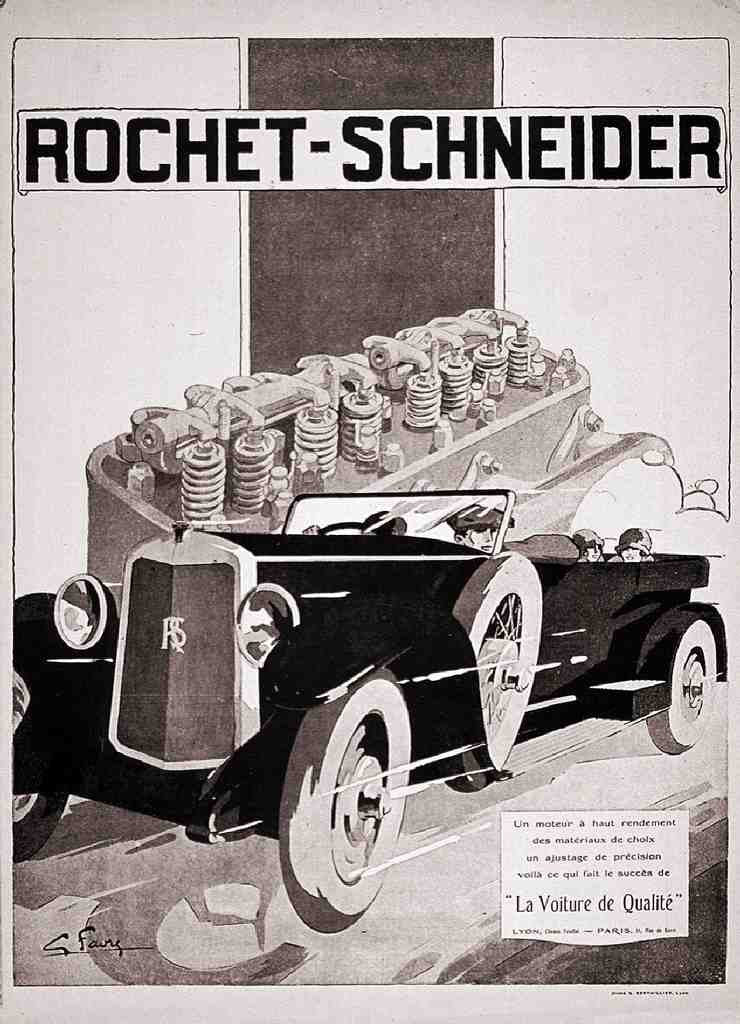 Rochet Schneider 1910 Vintage A4 Photo Print