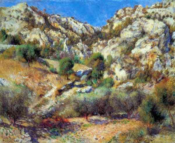 Rocks at LEstage by Renoir A4 Photo Print