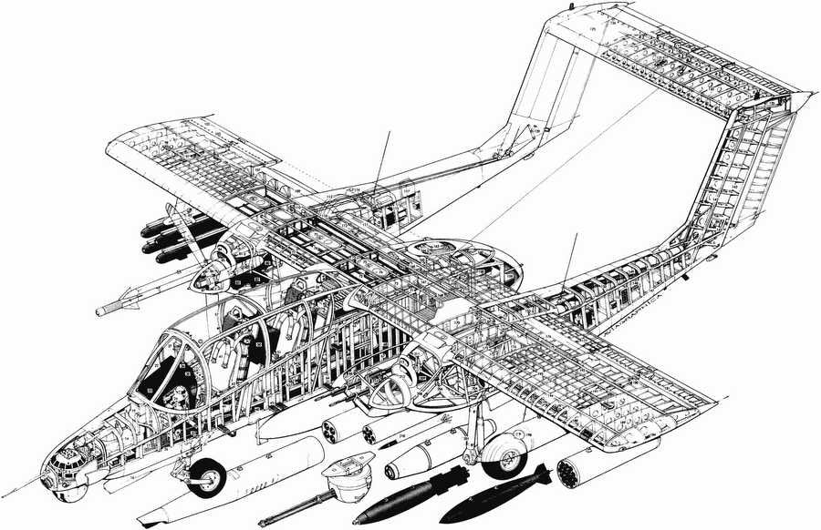 Rockwell OV 10 Bronco cutaway A4 Photo Print