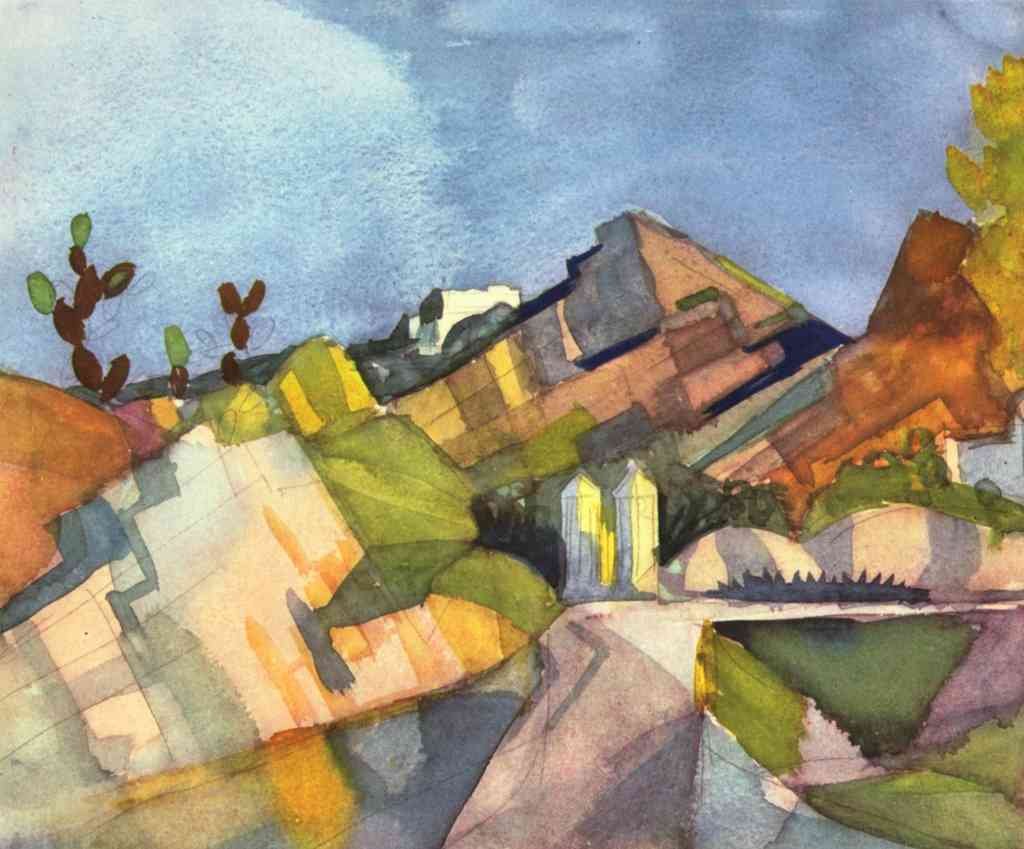 Rocky Landscape August Macke Expressionism A4 Photo Print