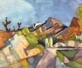 Rocky Landscape by August Macke Expressionism A4 Photo Print