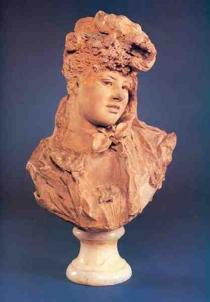 Rodin Auguste Bust Of A Smiling Woman A4 Photo Print