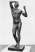 Rodin Auguste The Age Of Bronze Bw A4 Photo Print
