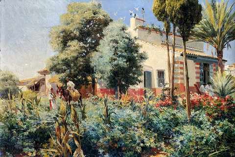 Rodriguez Manuel GarciY Mediterranean Village A4 Photo Print