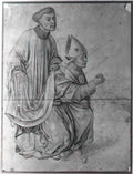 Rogier van der Weyden bishop kneeling in profile swinging a censer ac Art A4 Photo Print