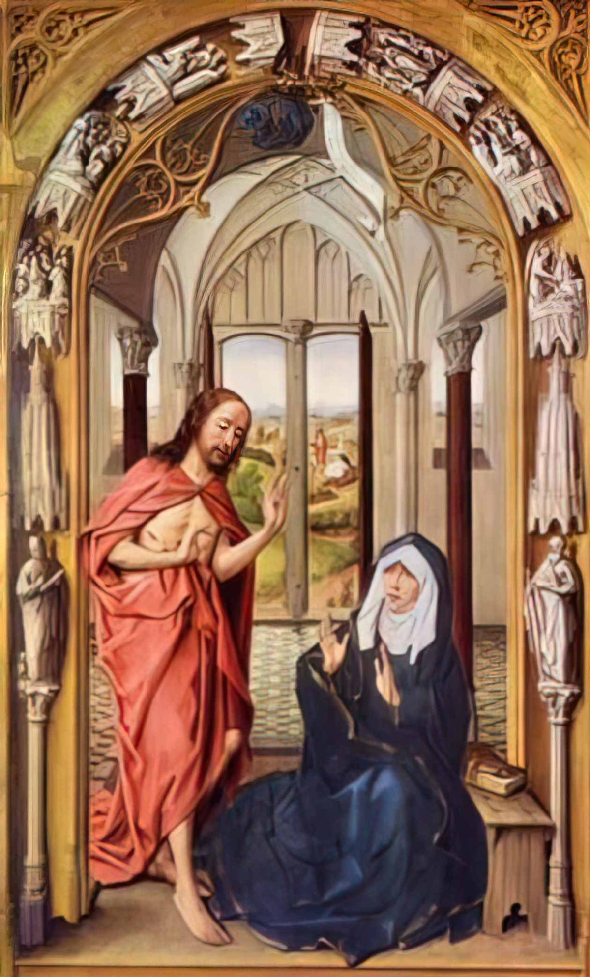 Rogier van der Weyden christ appears to mary 1430 Art A4 Photo Print