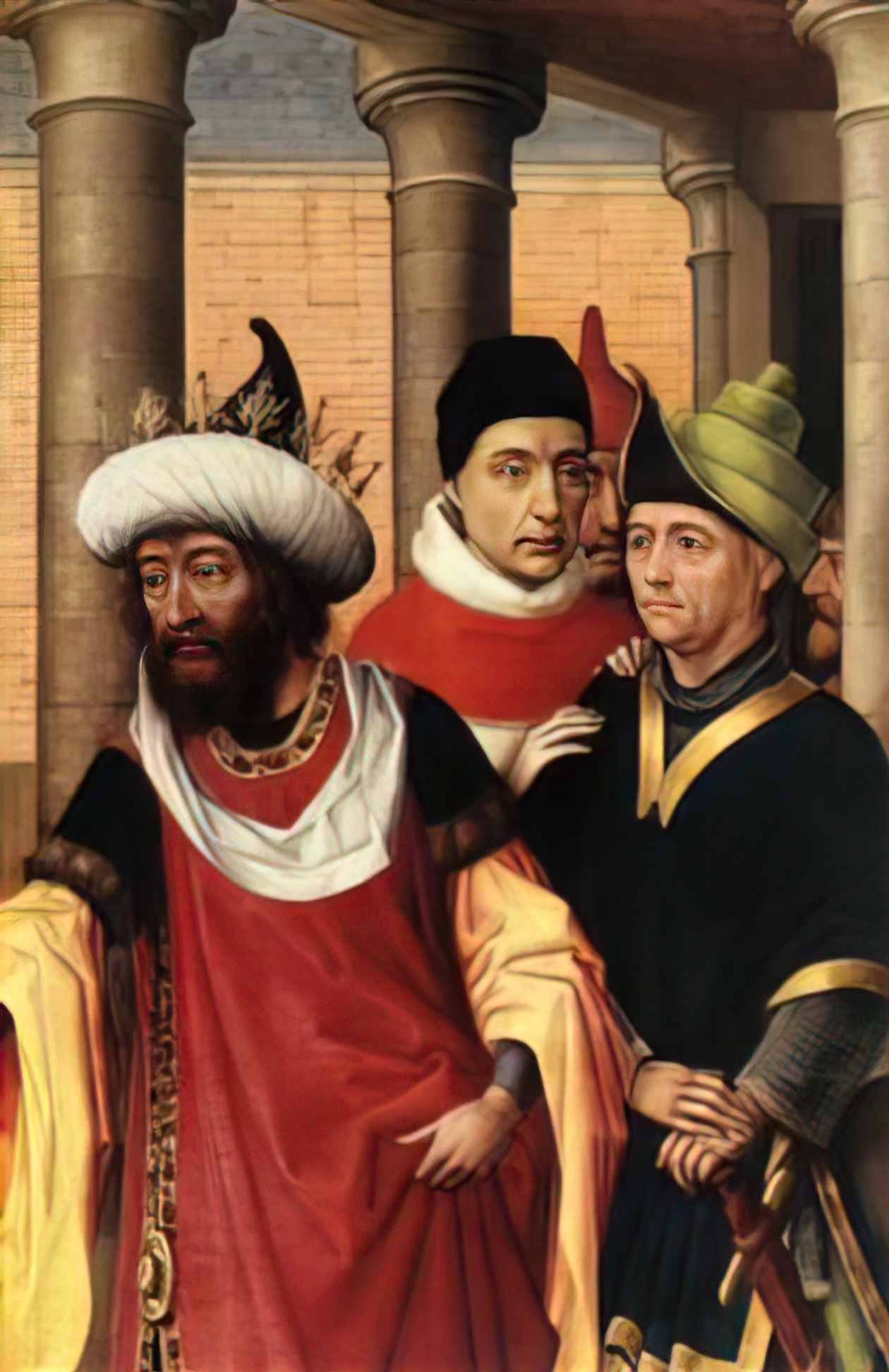 Rogier van der Weyden group of men Art A4 Photo Print