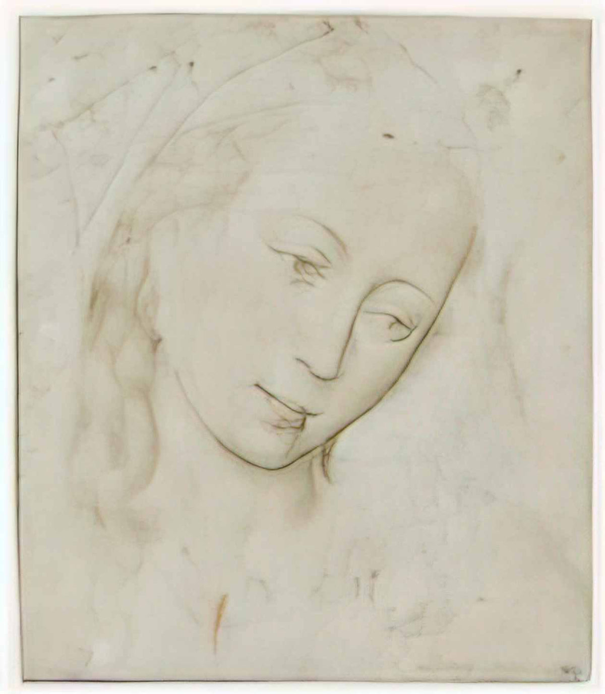 Rogier van der Weyden head of the virgin Art A4 Photo Print