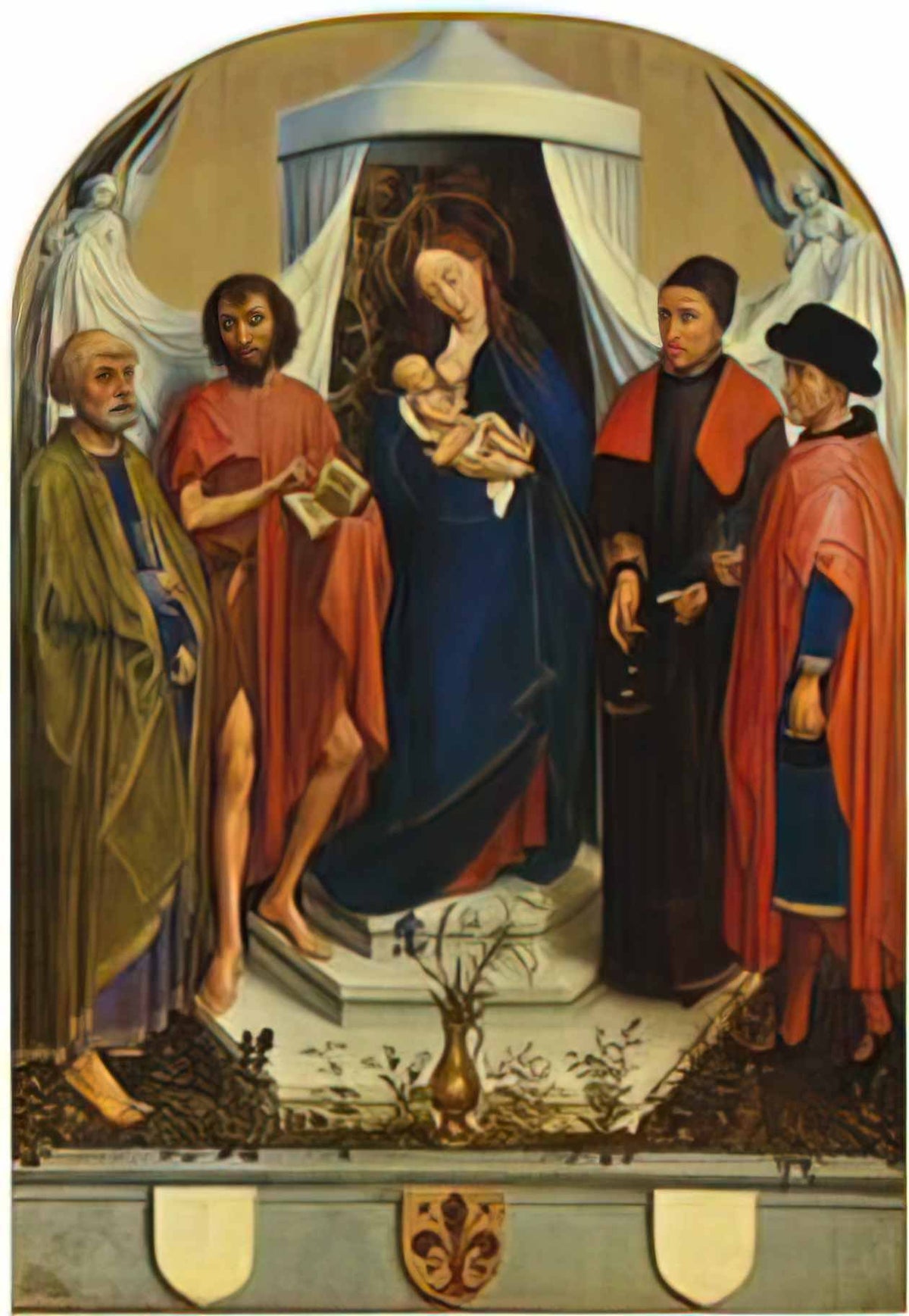Rogier van der Weyden madonna with the saints Art A4 Photo Print