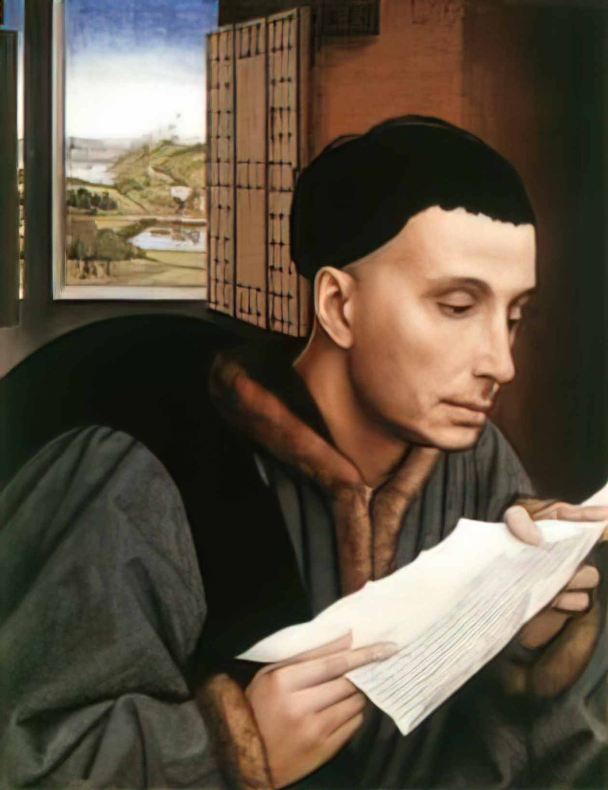 Rogier van der Weyden saint ivo 1450 Art A4 Photo Print
