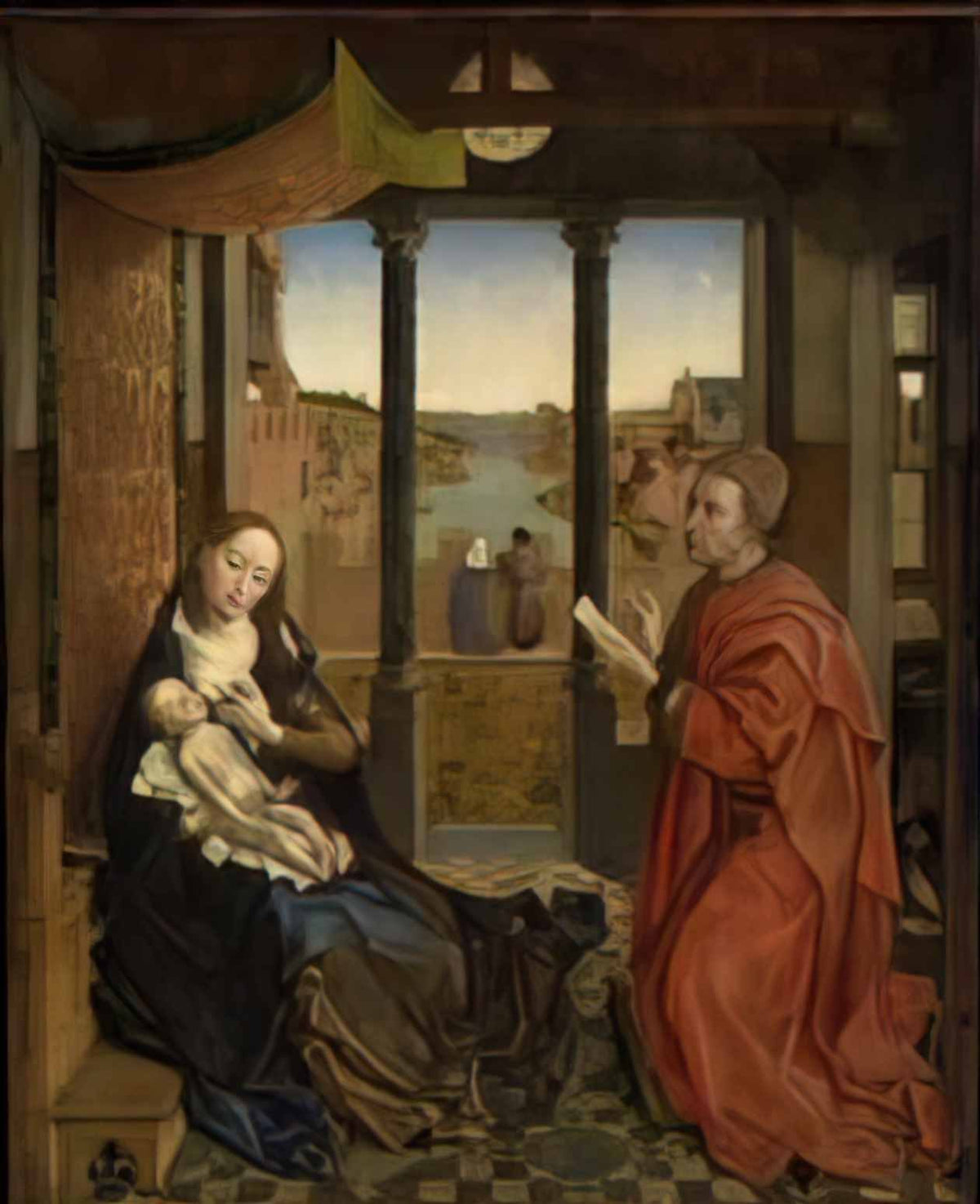 Rogier van der Weyden st luke drawing a portrait of the virgin mary Art A4 Photo Print