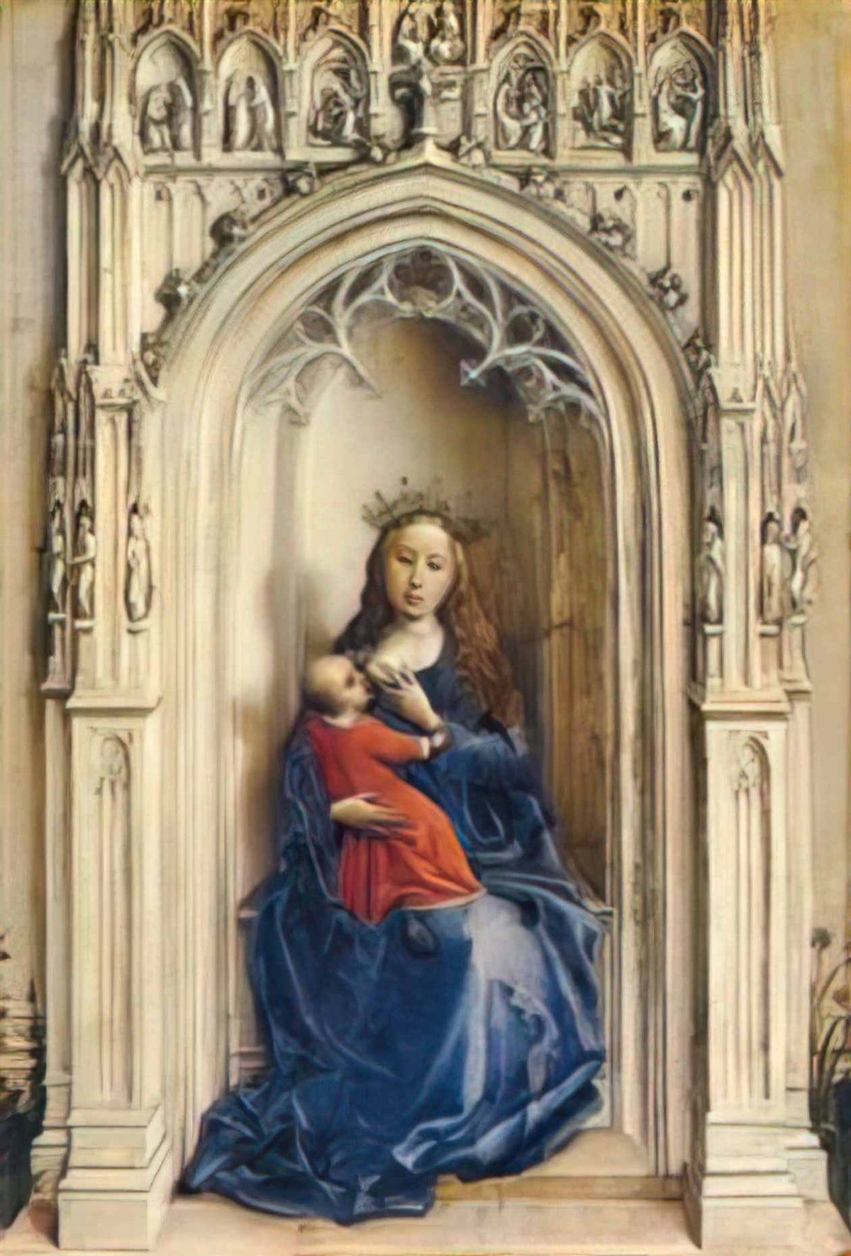 Rogier van der Weyden virgin and child 4 Art A4 Photo Print