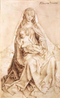 Rogier van der Weyden virgin with the blessing child Art A4 Photo Print