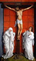 Rogier van der Weyden weyden christ on the cross with mary and st joh Art A4 Photo Print