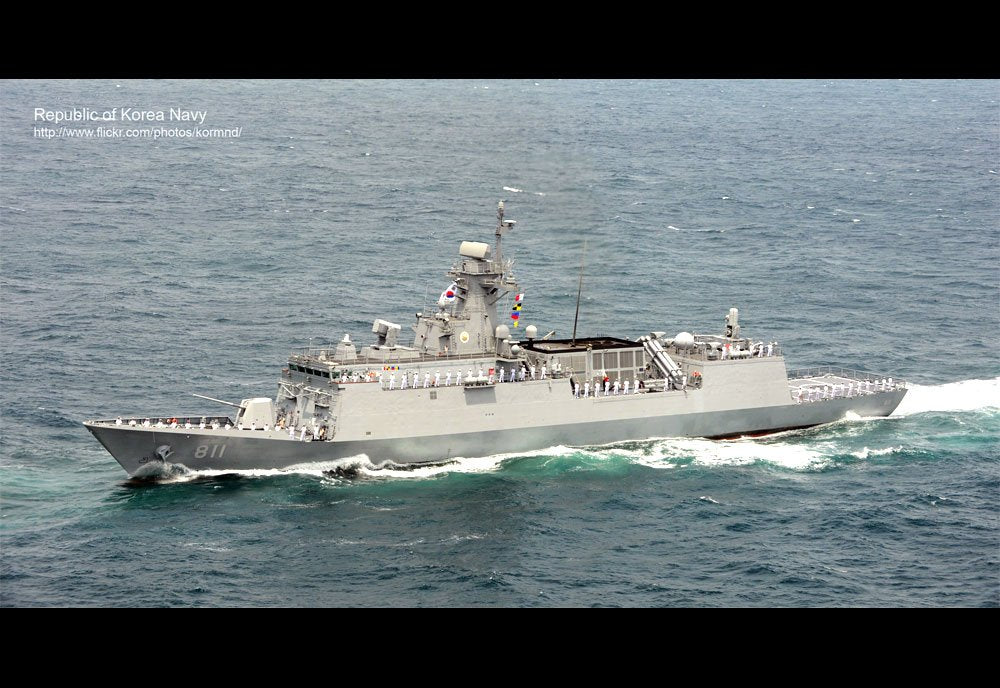 Roks Incheon Ffg811 Guided Missile Frigate South Korea A4 Photo Print