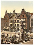 Rolands Monument Bremen Vintage A4 Photo Print