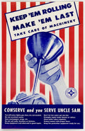 Rolling Machine Hotel American World War II Advert Poster