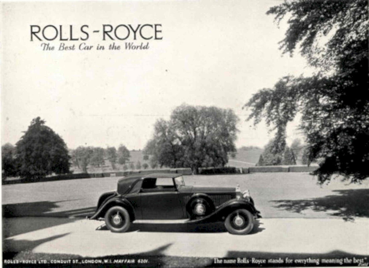 Rolls Royce Mayfair 1930s Vintage Retro Advert Poster