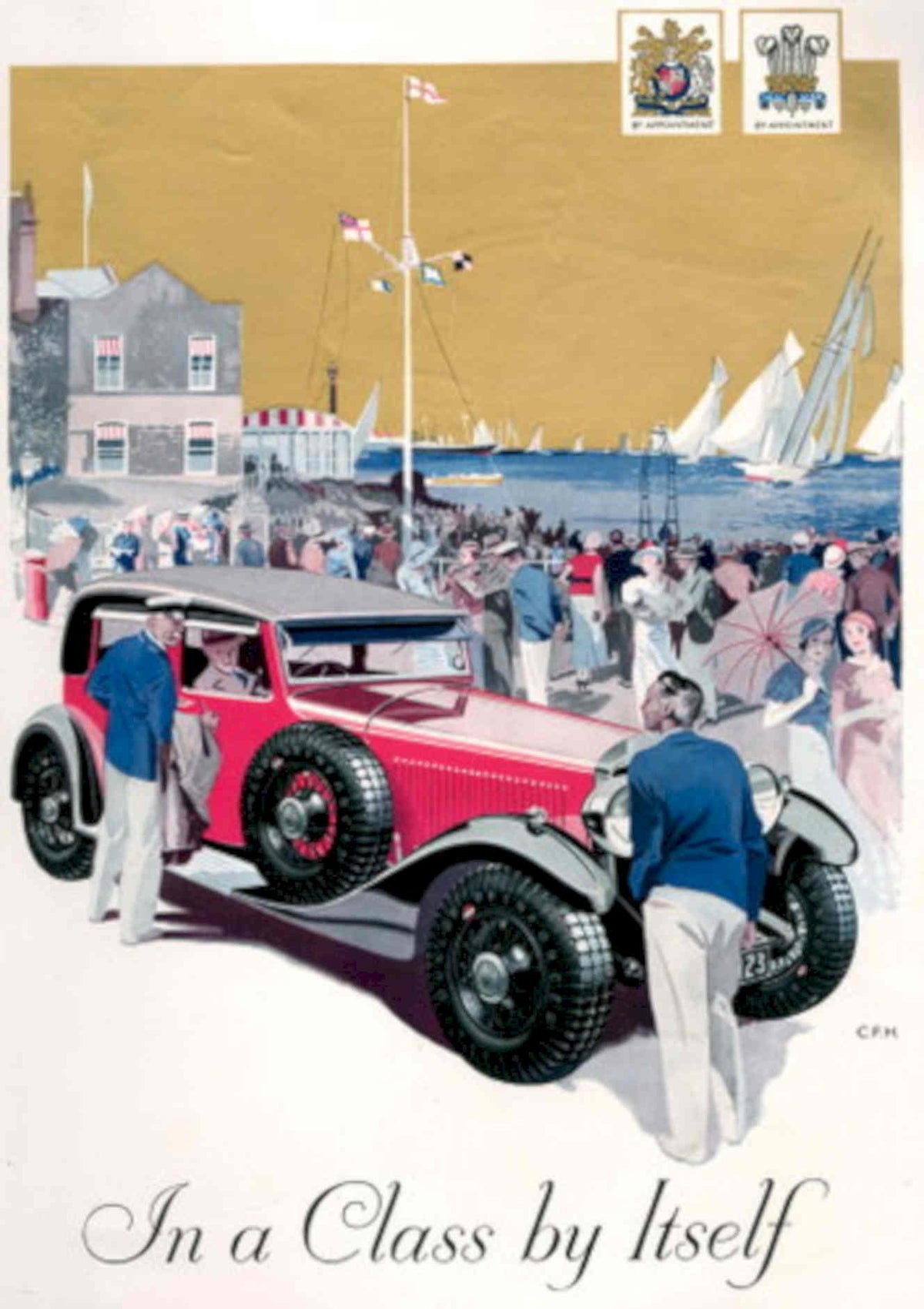 Rolls Royce Phantom 1930s Vintage Retro Advert Poster