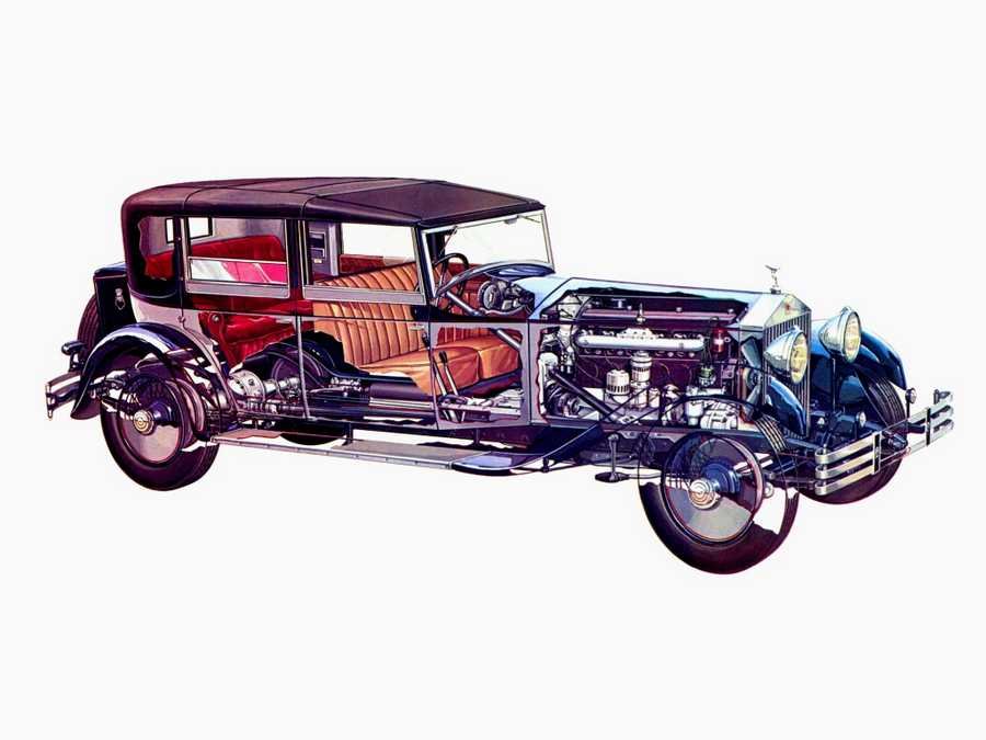Rolls Royce Phantom II cutaway A4 Photo Print