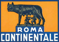Roma Luggage Label Vintage A4 Photo Print