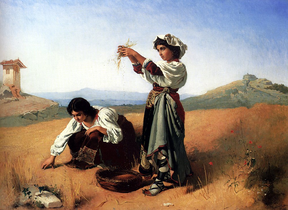 Romako Anton The Gleaners Art A4 Photo Print