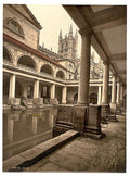 Roman Baths and Abbey III Bath Vintage A4 Photo Print