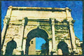 Rome Italy 149011 Arch Of Septimius Severus In The Forum A4 Limited Edition Watercolour Print