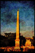 Rome Italy 149024 Egyptian Obelisk In Piazza Del Popolo A4 Limited Edition Watercolour Print