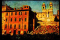 Rome Italy 149029 Babington's Tea Room And Spanish Steps A4 Limited Edition Watercolour Print