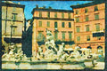 Rome Italy 149038 Bernini Fountain At Piazza Navona A4 Limited Edition Watercolour Print