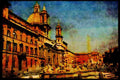Rome Italy 149041 Full View Of Piazza Navona A4 Limited Edition Watercolour Print