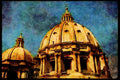 Rome Italy 149048 Domes Of St. Peter's A4 Limited Edition Watercolour Print