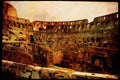 Rome Italy 149054 Detailed View Inside Colossseum A4 Limited Edition Watercolour Print