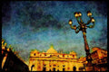 Rome Italy 149064 Streetlight And St. Peter's Square A4 Limited Edition Watercolour Print
