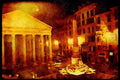 Rome Italy 149068 The Pantheon In Moonlight A4 Limited Edition Watercolour Print