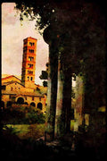 Rome Italy 149076 Santa Maria In Cosmedin A4 Limited Edition Watercolour Print