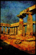 Rome Italy 149089 Pre Doric Columns, Paestum A4 Limited Edition Watercolour Print