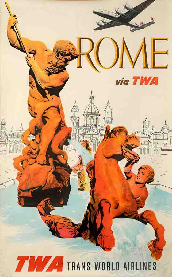 RomeTWA Vintage Advert A4 Photo Print