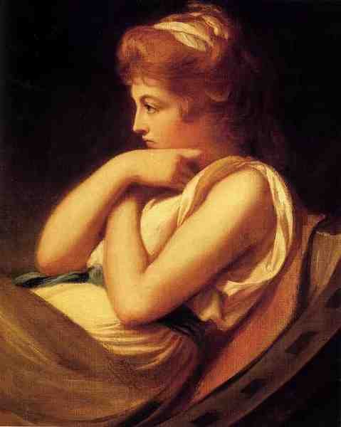 Romney George Serena In Contemplation A4 Photo Print