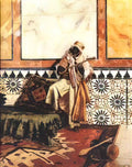 Romualdo Locatelli gnaoua in a north african interior Art A4 Photo Print