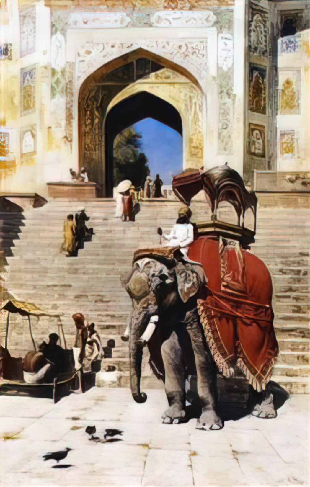 Romualdo Locatelli royal elephant Art A4 Photo Print