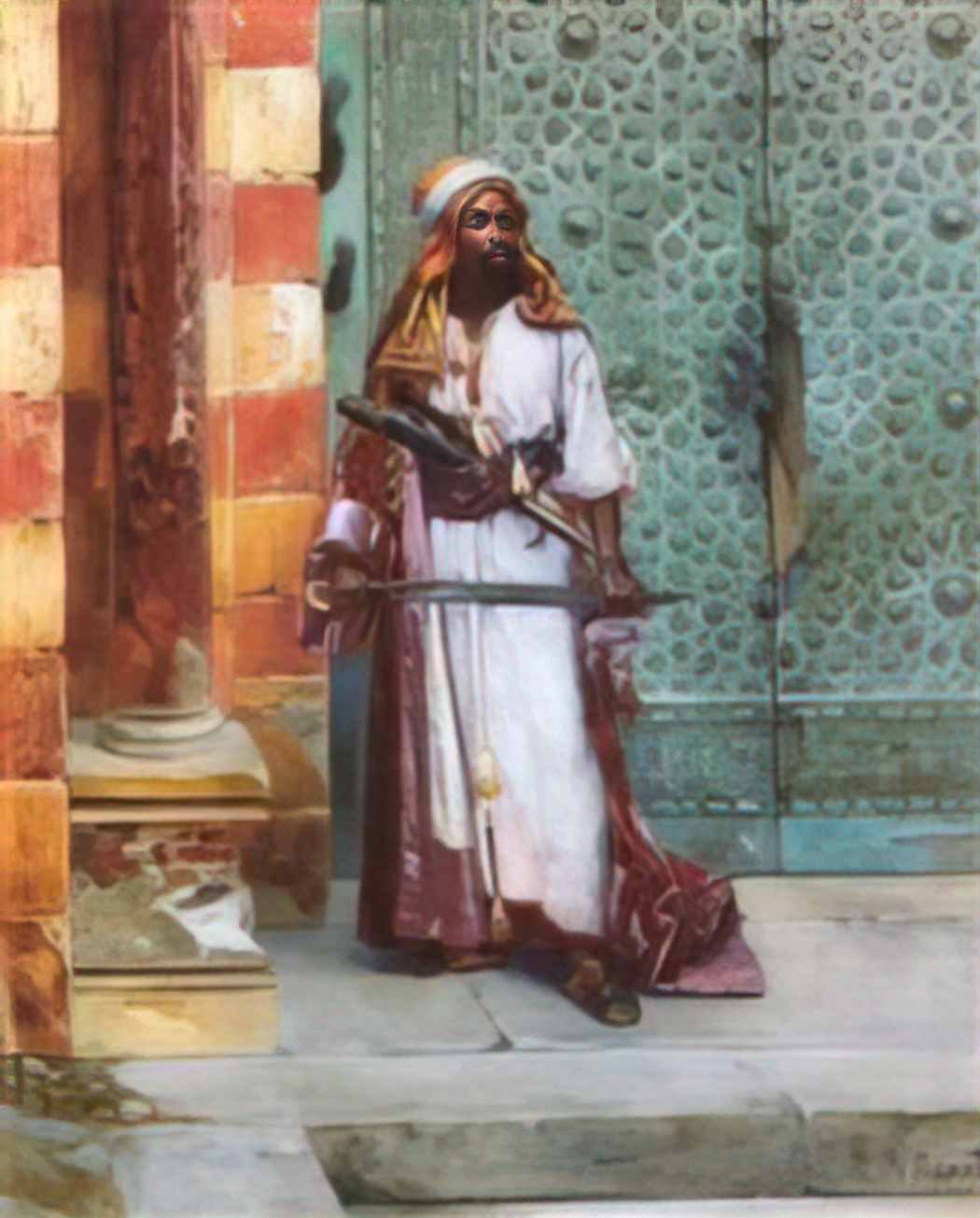 Romualdo Locatelli standing guard Art A4 Photo Print