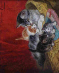 Ronner Knip Henriette 1821 1909 Cat & Kittens A4 Photo Print