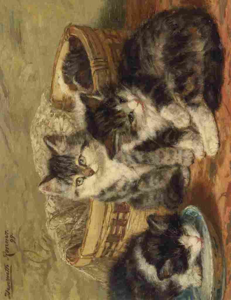Ronner Knip Henriette 1821 1909 Four Kittens A4 Photo Print