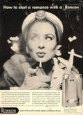 Ronson Lighter Romance 1950s Vintage Retro Advert Poster