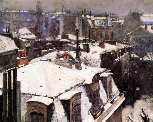 Rooftops Under Snow 1878 A4 Photo Print