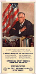 Roosevelt Bulldog Victory American World War II Advert Poster